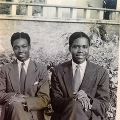 A friend and Daddy in the University of Ibadan.