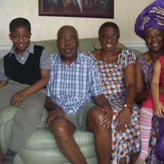 L-R Obinna, Daddy, Mummy, Oge and Nneoma in London