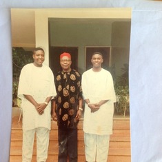 Dday and his boys Obi and Nnaa.