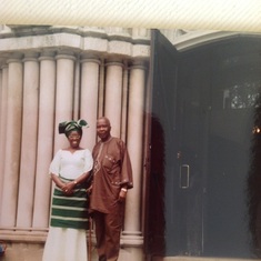 Daddy and Mummy in front of St.Paul's Anglican Church Toronto Canada in 2003
