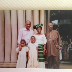 Zubbi, Mummy, Daddy, Adaeze and Iku in front of St.Paul's Church Toronto Canada 2003