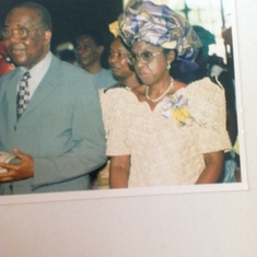 Daddy and Mummy at Obi and Ify' wedding in 2000