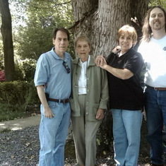 Liz with children, Michael Melvin, Carolyn Duvall, and Stephen Melvin