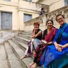 Chilling out after the Mysore Palace Tour