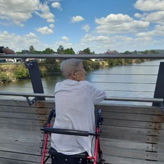 Ann looking out on the Nepean River