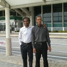 Sons, Tony and Felipe, Naha Airport, Okinawa, Japan