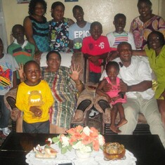 Aunty with her nephew, niece, grand nephews and nieces, and great-grand nephews. January 1st 2014