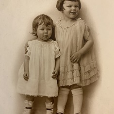 Liz and her sister Peg