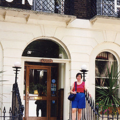 Posing at the Avalon Hotel in London