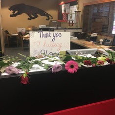 CHS Seniors covered the office in flowers to celebrate Ellie