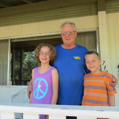 Ellion with grandchildren at his home in 2015