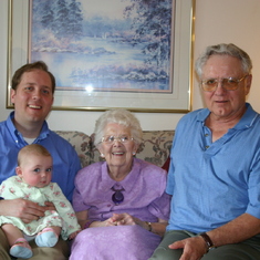 Four Generations of Bornfleths: Aino, Ellion, Kevin, and Emma, 2007
