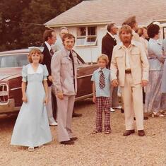 Sherida, Ellion, Kevin & Bill at Renee & David's Wedding - June 1977