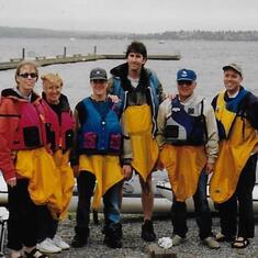 Sherida, Sharon, Josh, Rich, Ellion, Kevin - Kayaking in Seattle - 1998