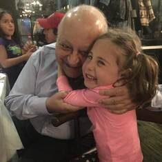 Elwy with his grand niece, 2019