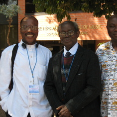 Prof. Nketia with Los Angeles hosts- one of our proudest moments standing by a legend