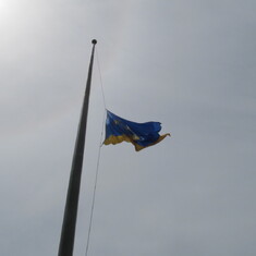 May 2, 2019- UCLA flag flies at half mast to honour Prof. Nketia & 3 other departed Profs