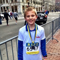 Julian ran the Boston 5K the day before the marathon.