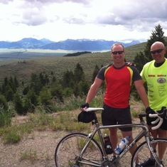 Todd and Grandpa Craig in Montana riding for Emmi.