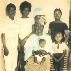 Second left: Mummy standing behind her mum and her siblings