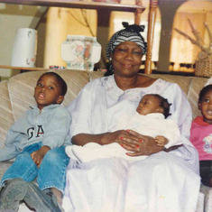 Mummy with her grandchildren (Erekpitan's kids) in Jos