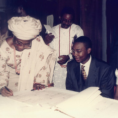 Signing Aigboje's Wedding Register