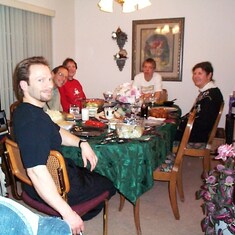 Another Christmas at our place -2003 (Em & I cooked together!)