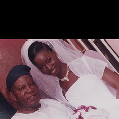 Daddy and Izoduwa Ayoade (nee Ogunbor) (Daughter on her wedding day)