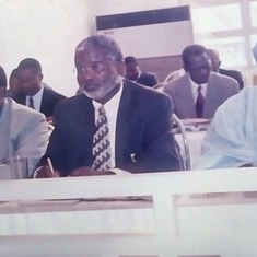 Daddy (left) with Engr Sam Oduselu (Colleague)
