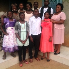 Commie & Fringum Ateh with Foya family in 2014 in Cameroon.