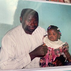 Fringum Ateh and uncle Emman 1996 in Cameroon