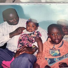 Fringum Ateh and cousins with uncle Emman, 1996.