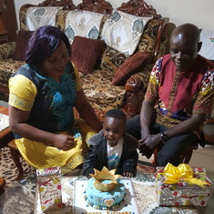 Dad, mom and grandson on his 1st birthday. 
