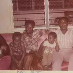December 1975, with my late mom, my 2-month old self, Adaora, Ikenna and Uncle Nath. 