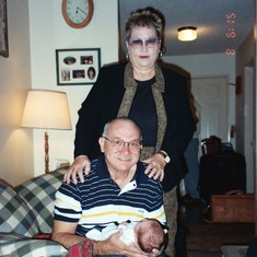 Emily, Enrique and baby Luke in Hemet CA February 2003