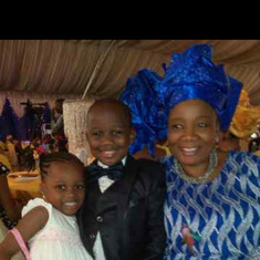 Mrs Oyebola & her grandchildren ( Mentos fans) chai! No more granny I want mentos sweet.
