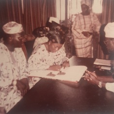 Signing of Marriage Register 