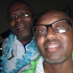 With cousin Ndombol Njee