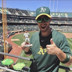 In case you didn’t know, yeah, Eric was an A’s Fan! Lol!  Green and Gold baby. Just like how I was raised in the 80s.