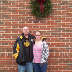Eric and Summer in Caldwell for Christmas.