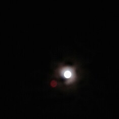 Next to full moon..... A red sphere