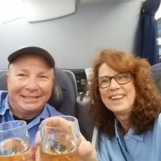 Eric & Janice on the way to China, 9/2018