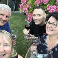 Enjoying wine and flowers Summer 2020