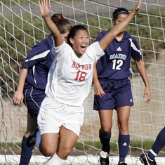Erica Lee celebrating her BU goal in the AE conference final. She will forever be a Terrier. 