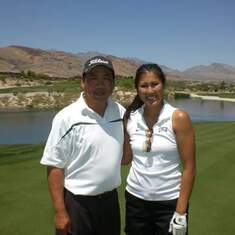 A priceless moment of playing golf with Erica at Bear's Best in Las Vegas- 2009
