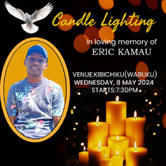 Join us today, lets say bye to one of us. Wambuku Kindiga Drive ... 7 : 30 pm  Carry a candle...