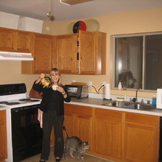 Erika in her new Kitchen