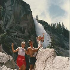 Erika, Mom & Uncle Doug, 7 Mile Hike to Nevada Falls, Yosemite