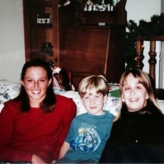 1996 Erika's 19th birthday with Megan & Zack