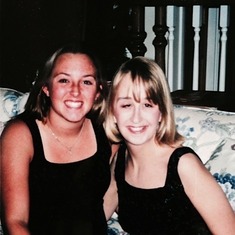 Matching outfits on Erika's 21st 1998